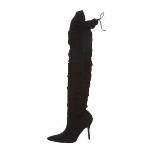❤️Manolo Blahnik Suede Over-The-Knee Lace-Up Boots❤️